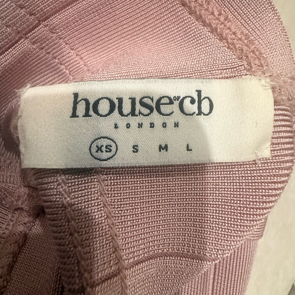 HOUSE OF CB LONDON JENNA MINI COCKTAIL DRESS, SIZE XS, NUDE/ PINK - Picture 8 of 11